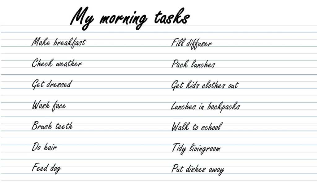 Morning Routine Tasks