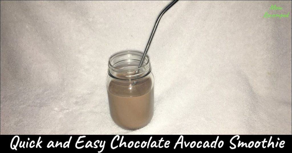 Quick and Easy Chocolate Avocado Smoothie