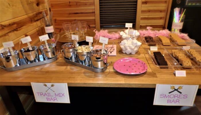 S'mores Bar and Trail Mix Bar